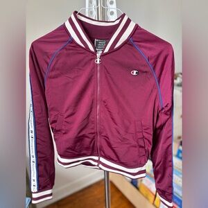 Champion Burgundy Zip-Up Track Jacket
